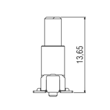 Mått One27 rak kontaktlist H13,65