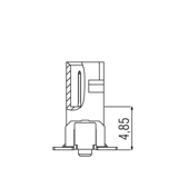 Mått One27 kontaktlist rak H4,85 32-polig